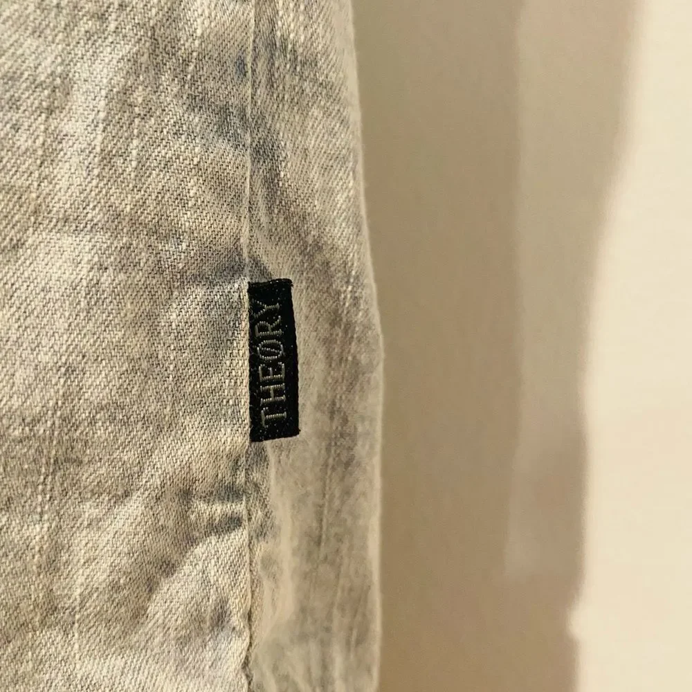Silent Theory Blue Chambray Button Down Shirt Size XL